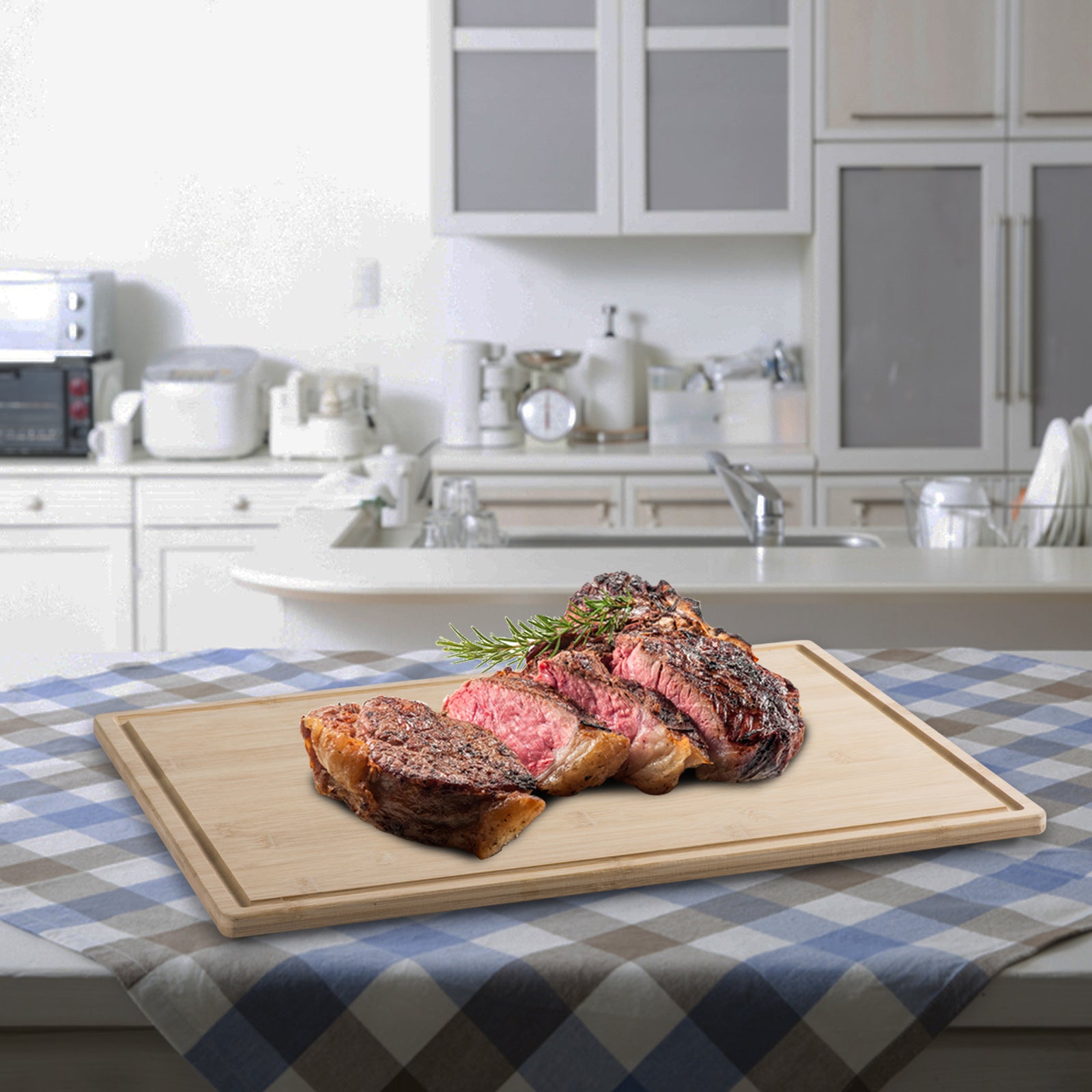 Bamboo Kitchen Cutting Board Pack Of 3 11"X 8"X 0.5" Cheese and Charcuterie